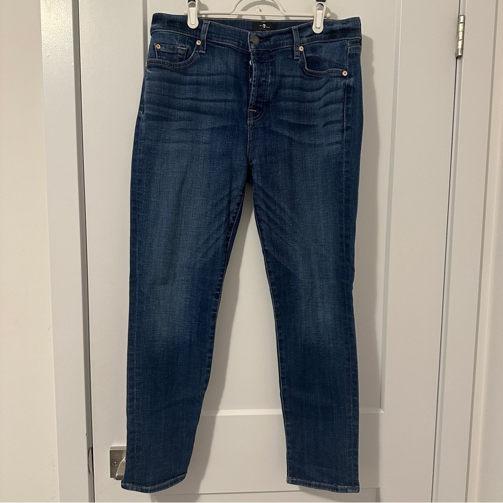 7 For All Mankind Josefina Boyfriend Straight Blue Jeans Size 29 Women’s